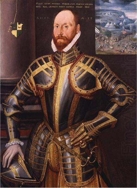 Portrait of John Farnham, Gentleman-Pensioner to Elizabeth I of England, unknow artist